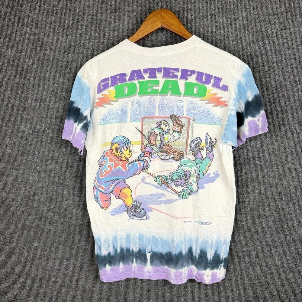 Liquid Blue Grateful Dead Steal Your Faceoff Hockey Tie Dye T Shirt M Vintage